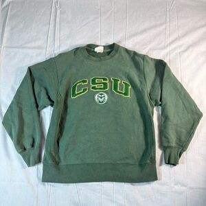 Champion Reverse Weave CSU Colorado State Rams Crewneck Sweatshirt Medium Green